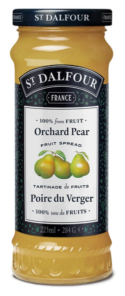 225 ml jar of St. Dalfour Orchard Pear Fruit Spread