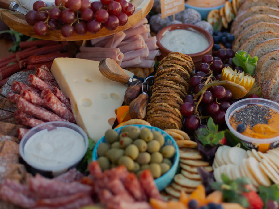 Delicious charcuterie board spread from Denningers