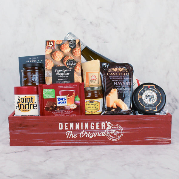 White Wine & Cheese Gift Basket Denninger's