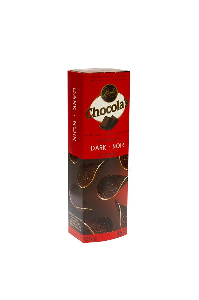 125 gram box of Chip Shaped Dark Chocolate
