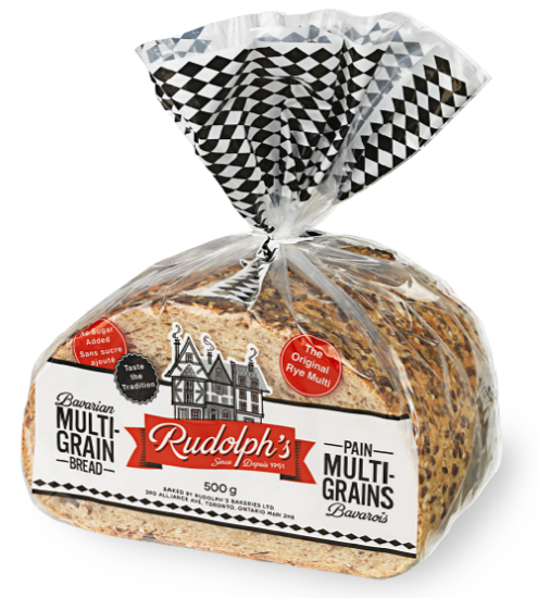 500 g package of Rudolph's Bavarian Multi Grain Sourdough Bread
