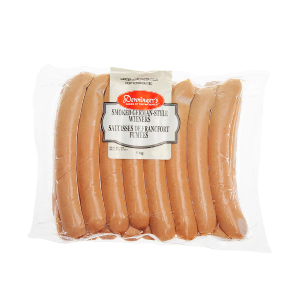 Smoked German-Style Wiener in 1 kg package.