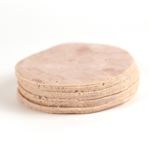 Ham Bologna (Bierschinken) sliced.