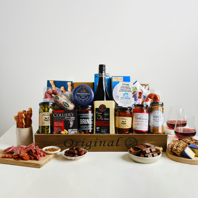 Charcuterie With Wine Gift Basket