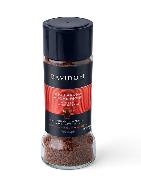100 gram bottle of Davidoff Rich Aroma Instant Coffee.