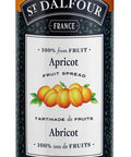 255 ml bottle of St. Dalfour Apricot fruit spread.