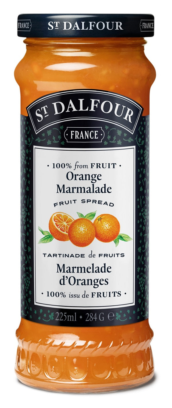225 ml jar of St. Dalfour Orange Marmalade Fruit Spread