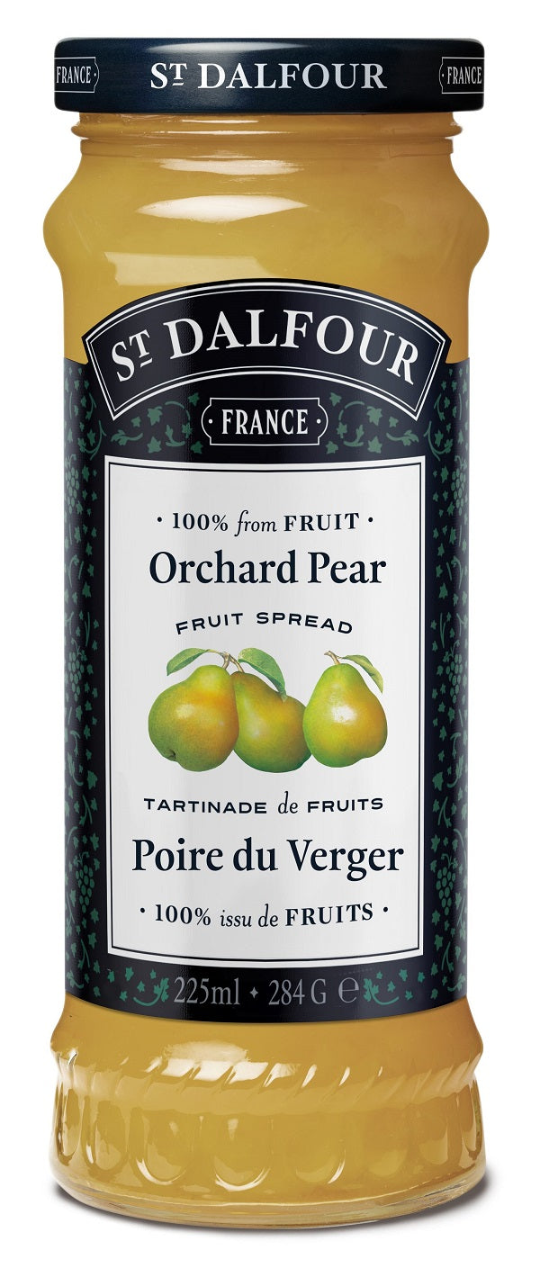 225 ml jar of St. Dalfour Orchard Pear Fruit Spread