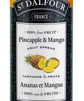 225 ml jar of St. Dalfour Pineapple and Mango  Fruit Spread.
