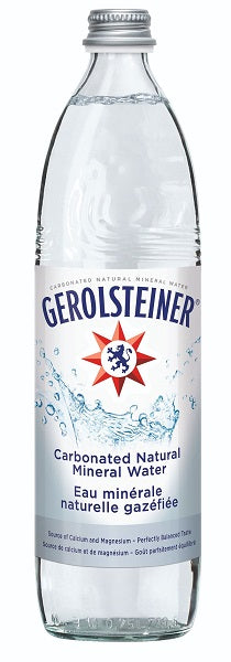 750 ml bottle of Gerolsteiner Carbonated Natural Mineral Water