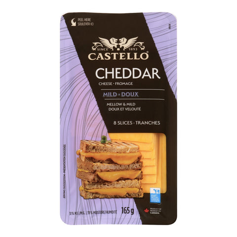 Castello Cheese Slice - Mild Cheddar - 165 g