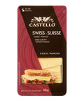Packaged cheese slices by Castello with a red and black design.