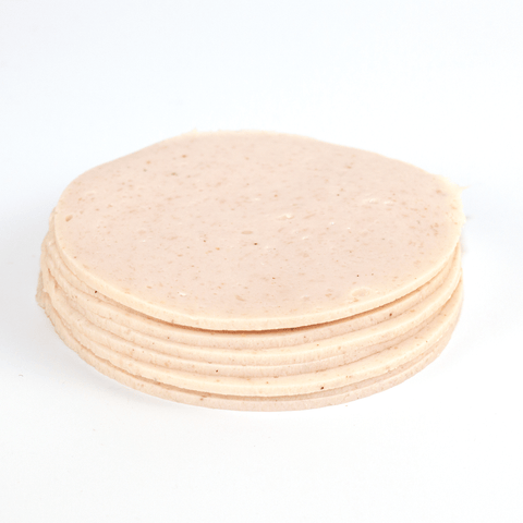 100 grams of sliced Denninger's Turkey Bologna.