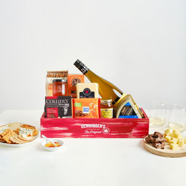 White Wine & Cheese Basket