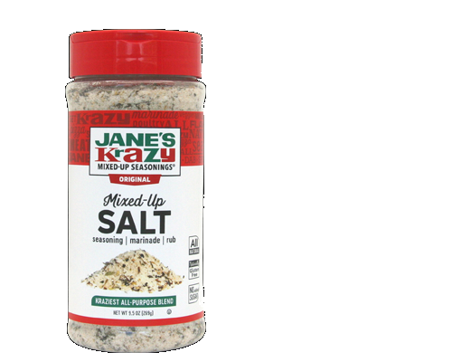 269 gram canister of Jane's Krazy Mixed Up Seasonings Original Mixed Up Salt - Marinade & Seasoning.