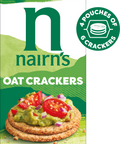250 gram  box of Nairn's Organic Oat Crackers.