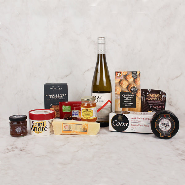 White Wine & Cheese Gift Basket Denninger's