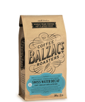 340 gram bag of Balzac's Coffee Swiss Water Decaf. 100% Arabica. Whole Bean Coffee.