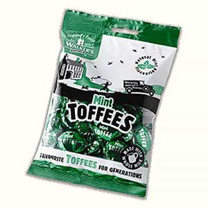 150 gram bag of Walker's Nonsuch Mint Toffees