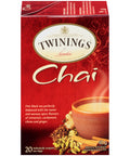 40 gram box of Twinings Chai. 20 individual tea bags sealed for freshness.