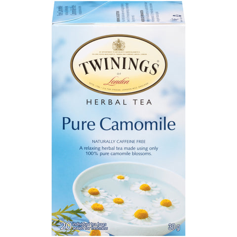 30 gram box of Twinings Pure Camomile Herbal Tea.
