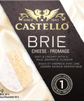 125 gram box Castello Brie Cheese. Soft and creamy with very mild flavour.