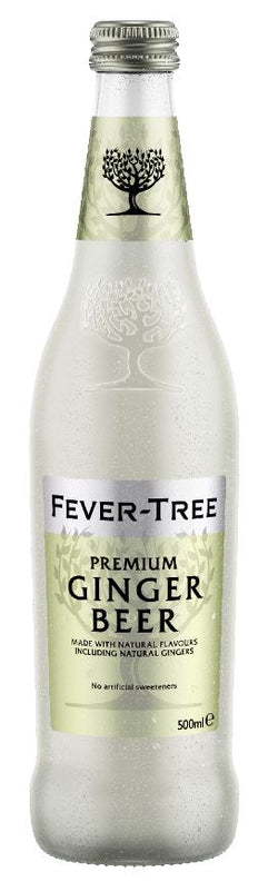 500 ml glass bottle of Fever-Tree premium Ginger Beer (non-alcoholic).