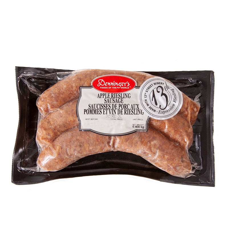  370 gram package Frozen Apple Riesling Pork Sausage 