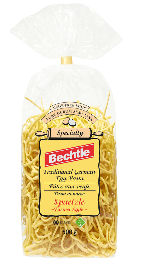 500 gram bag of Bechtle  Spaetzle - Farmer Style. Traditional German Egg Pasta. Made in Germany.