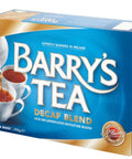 250 gram box of Barry's Tea Decaf Blend. 80 tea bag per box