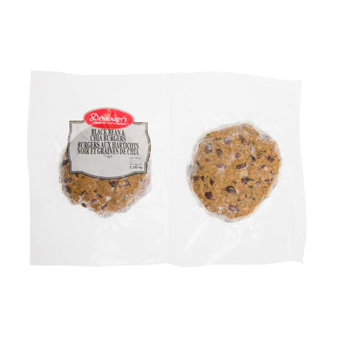 Two pack vacuum packed frozen Denninger's Black bean vegan burger 175 gram each burger.