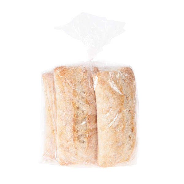 Boulart 6 inch Ciabatta Plain Sandwich Bun 4 pack in bag