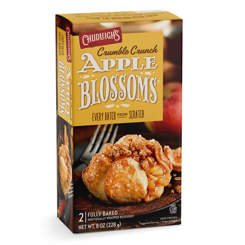 228 gram box of two fully baked apple blossom pastry frozen