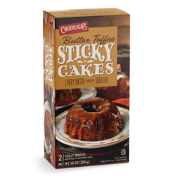 290 gram box of two butter toffee sticky cakes  frozen