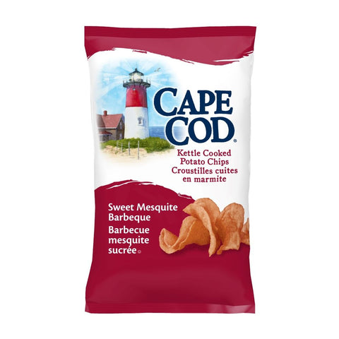 200 gram bag of Cape Cod Sweet Mesquite Barbeque Kettle Cooked Potato Chips.