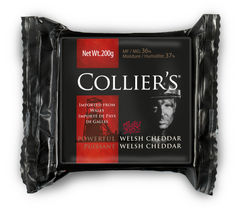 200 gram package of Collier's Welsh Cheddar