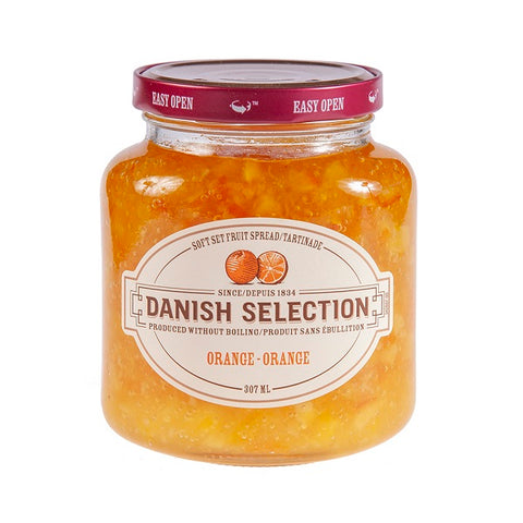 307 ml glass jar of Danish Selection Orange Soft Set Fruit Spread