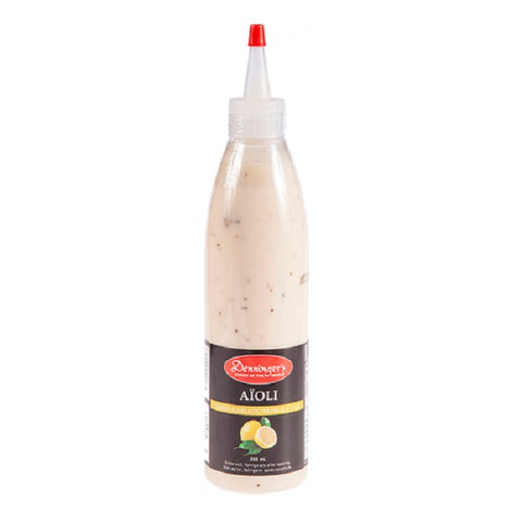 300 ml bottle of Denninger's lemon garlic aioli.