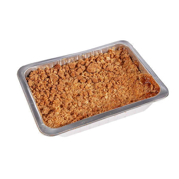 Apple Crisp in a foil tray