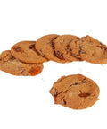 6 cookies with chunks of chocolate and caramel