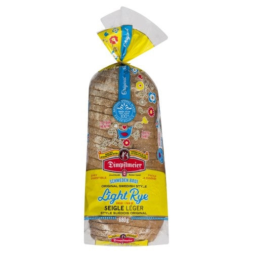680 g package of Dimpflmeier Schweden light sliced rye bread