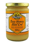 500 gram glass bottle of Dutchman Gold Raw Honey