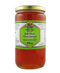 500 gram glass jar of Dutchman's Gold Wild Flower Honey