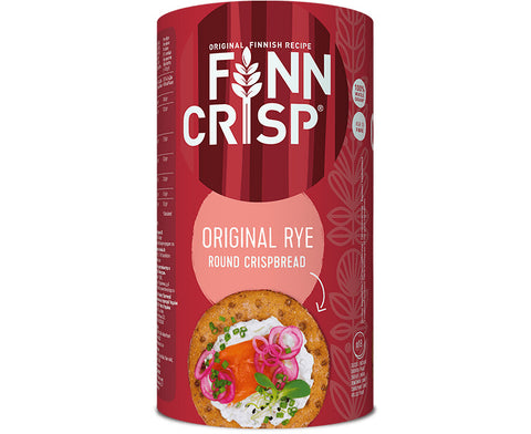 250 g package of Finn Crisp Original Rye Round Crispbread. Product of Finland