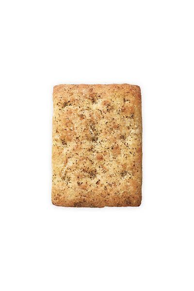 Turn any sandwich Italian with this Focaccia. Made with unbleached, untreated wheat flour, water, olive oil, sea salt, and the perfect hint of herbs.