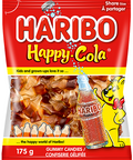 175 gram bag  Haribo Happy Cola gummy candies.