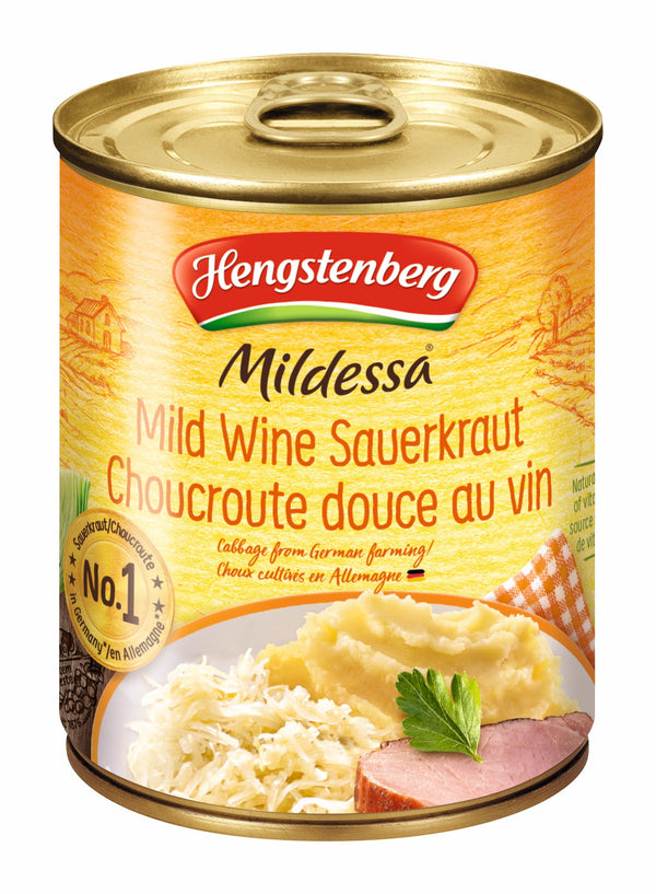 796 ml canned Mildessa Mild Wine Sauerkraut 