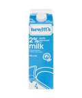 One litre Hewitt's 2% partly skimmed milk.