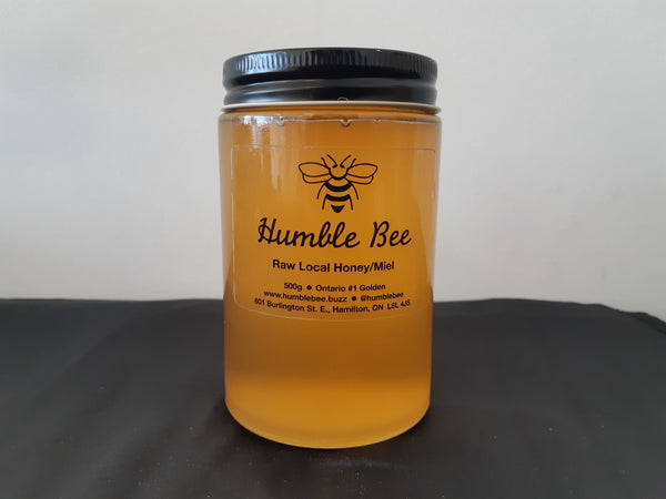 500 g glass jar of Humble Bee raw honey