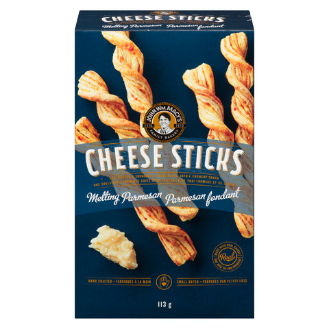113 gram box of John Wm. Macy's Cheese Sticks - Melting Parmesan